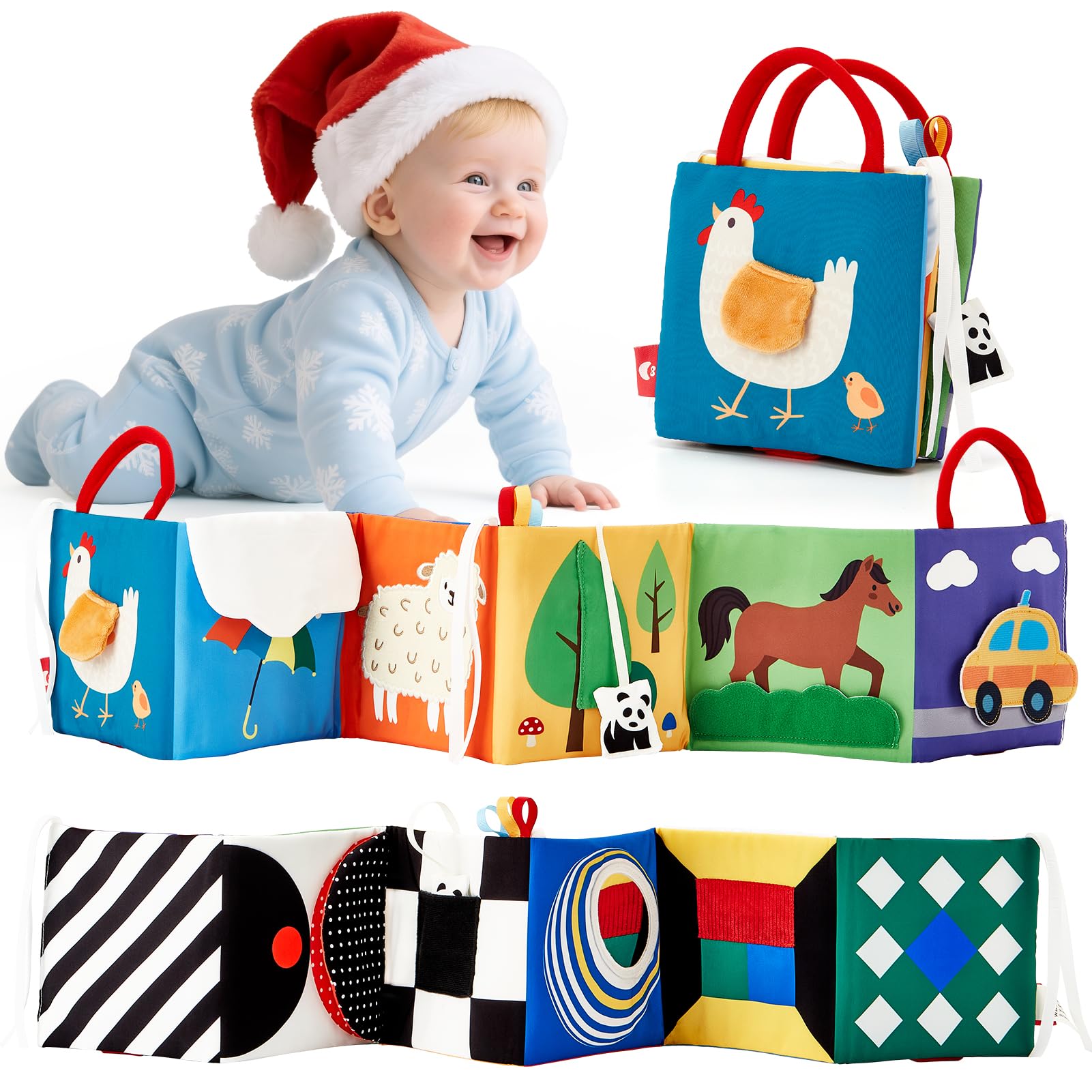 Amazon.com: hahaland Baby Toys 0-6 Months - High Contrast Newborn